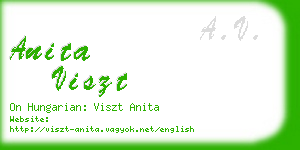 anita viszt business card